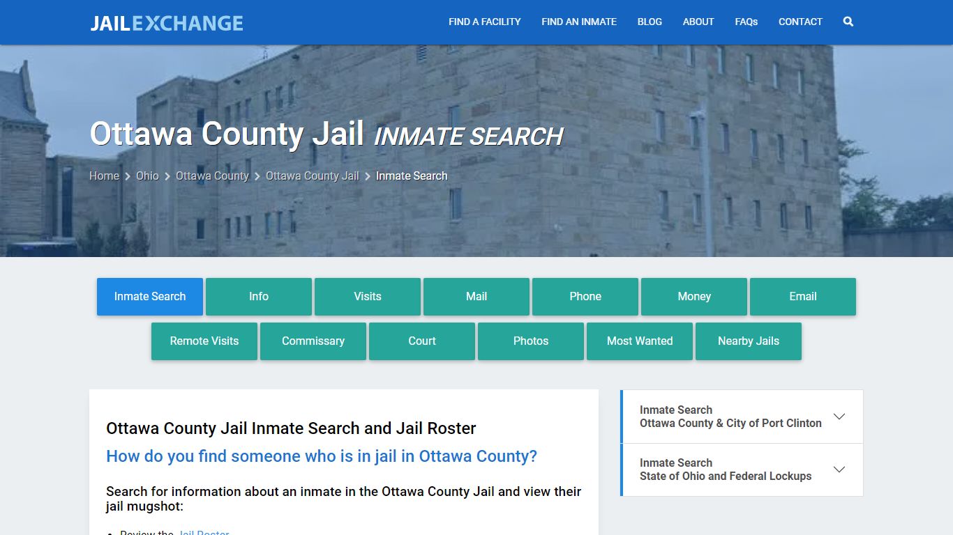 Inmate Search: Roster & Mugshots - Ottawa County Jail, OH